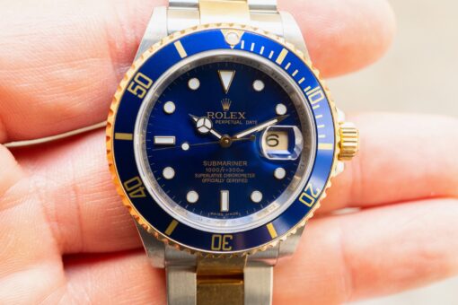 16613 Submariner Date (blue dial / unpolished / LC 100 full set) – Bild 3