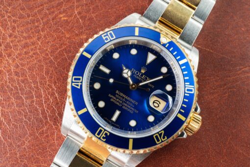 16613 Submariner Date (blue dial / unpolished / LC 100 full set) – Bild 6