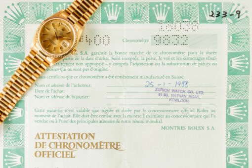 18038 Day-Date (crazy patina on case and dial / box papers / unpolished) – Bild 3