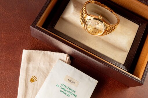 18038 Day-Date (crazy patina on case and dial / box papers / unpolished) – Bild 4