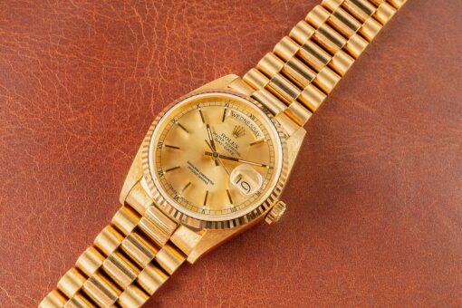 18038 Day-Date (crazy patina on case and dial / box papers / unpolished) – Bild 5