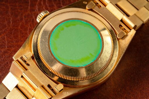 18238 Day-Date (unpolished / LC100 full set / caseback sticker / blue diamond sunray) – Bild 8