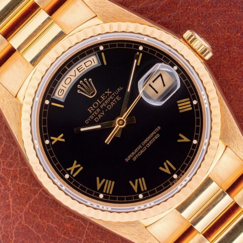 18238 Day-Date (crazy condition like NOS / black roman dial / full set Italy)
