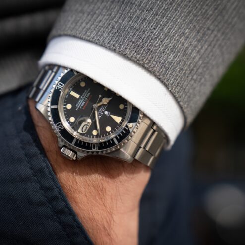 Alternative view of 1680 Red Submariner (full set LC100 Germany / MK5 dial with top patina)