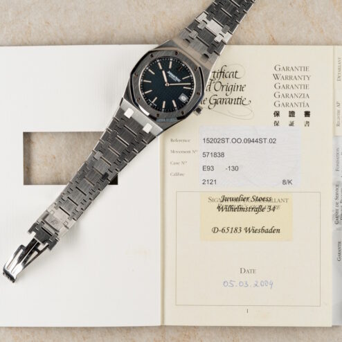 Alternative view of 15202ST Royal Oak (full set from Germany / dark blue dial 02 / from 2004)