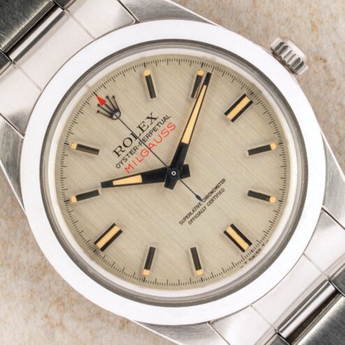 1019 Milgauss (square lume dial / wonderful patina / LC100 box and papers)