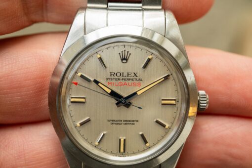 1019 Milgauss (square lume dial / wonderful patina / LC100 box and papers) – Bild 3