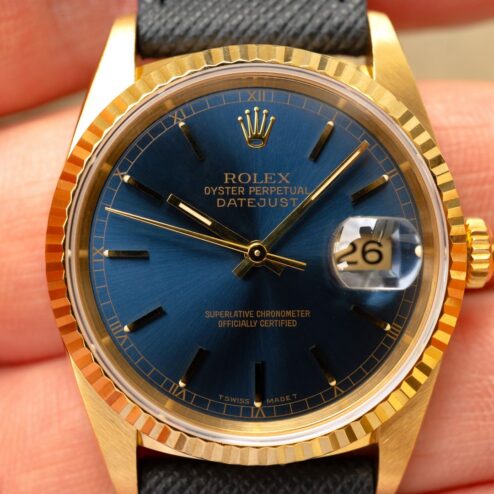 Alternative view of 16238 Datejust (unpolished / perfect full set / blue sunray dial)