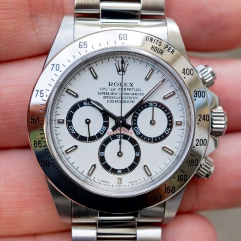 Alternative view of 16520 Daytona (Userial full set / white dial tritium / 2025 Rolex service / top case)