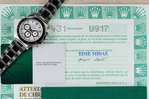 16520 Daytona (Userial full set / white dial tritium / 2025 Rolex service / top case) – Bild 3