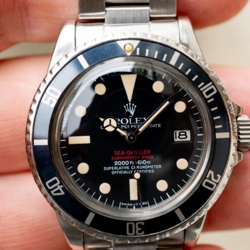 Alternative view of 1665 Sea-Dweller (Double Red MKIV / top patina / full authentic from the Corsian sea)