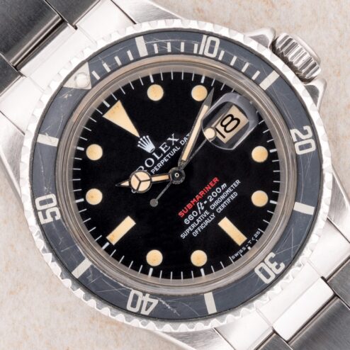 1680 Submariner Date (MKIV RED Sub / from 1970 / original folded oyster)
