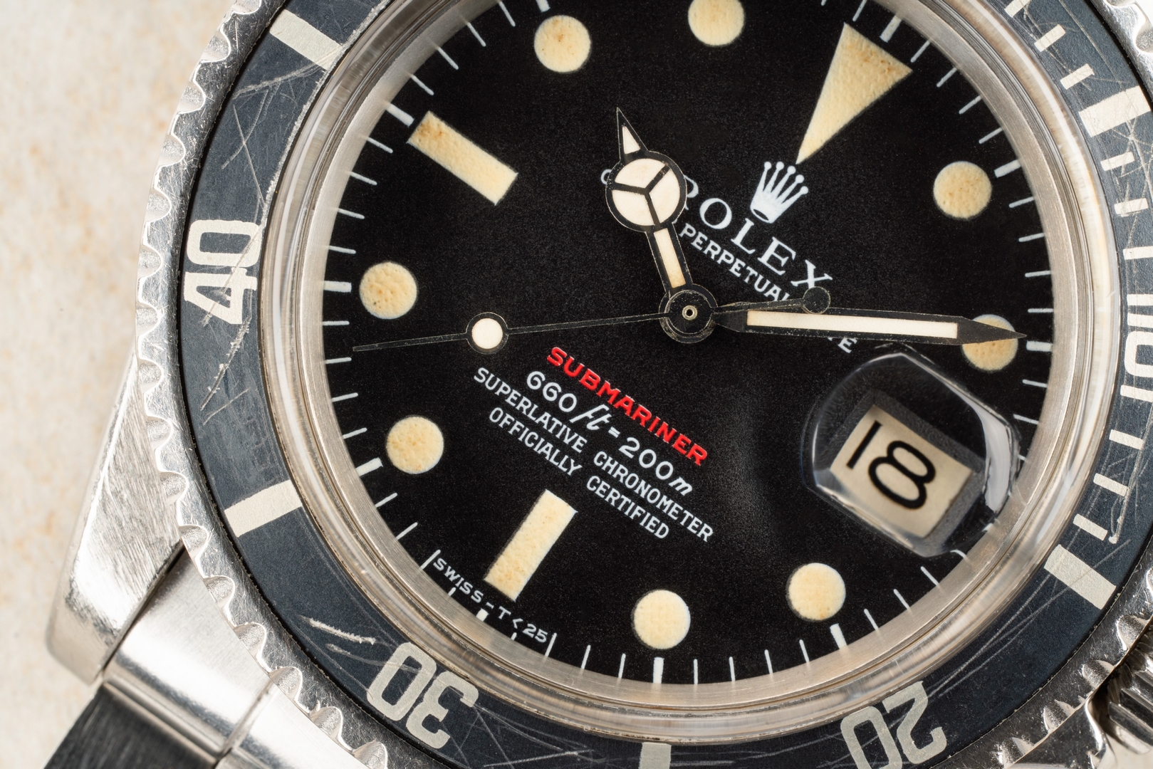 1680 Submariner Date (MKIV RED Sub / from 1970 / original folded oyster) - Image 6