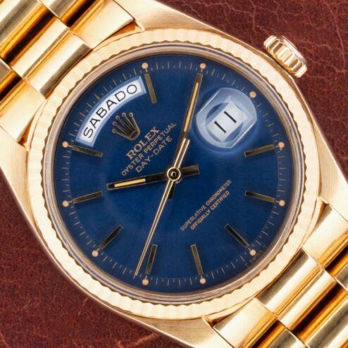 1803 Day-Date (petrol blue dial / unpolished / wonderful vintage)