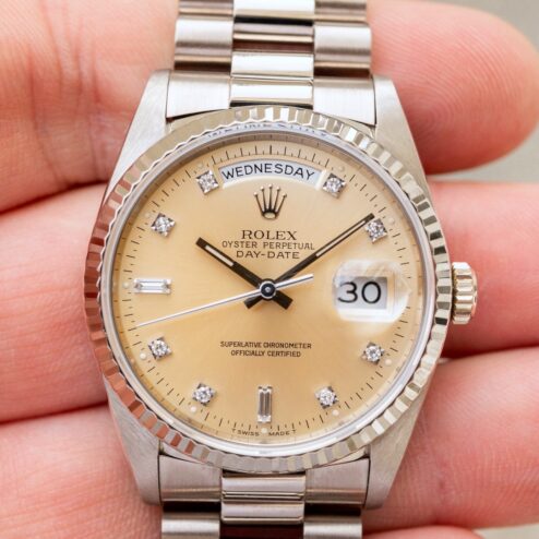 Alternative view of 18239 Day-Date (tropical diamond dial / top watch from 1995)