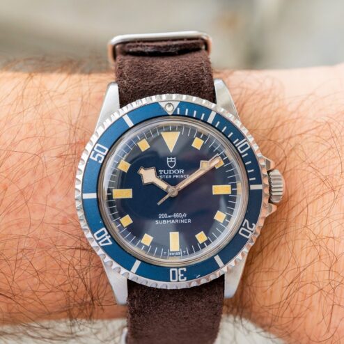 Alternative view of 94010 Submariner (MARINE NATIONALE / M.N.82 / Blue snowflake with super patina)