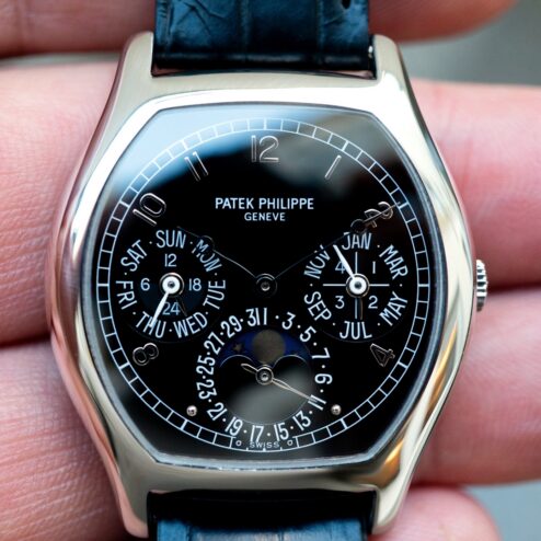 Alternative view of 5040P Perpetual Calendar (wonderful condition / top set from Japan / black arabic dial)