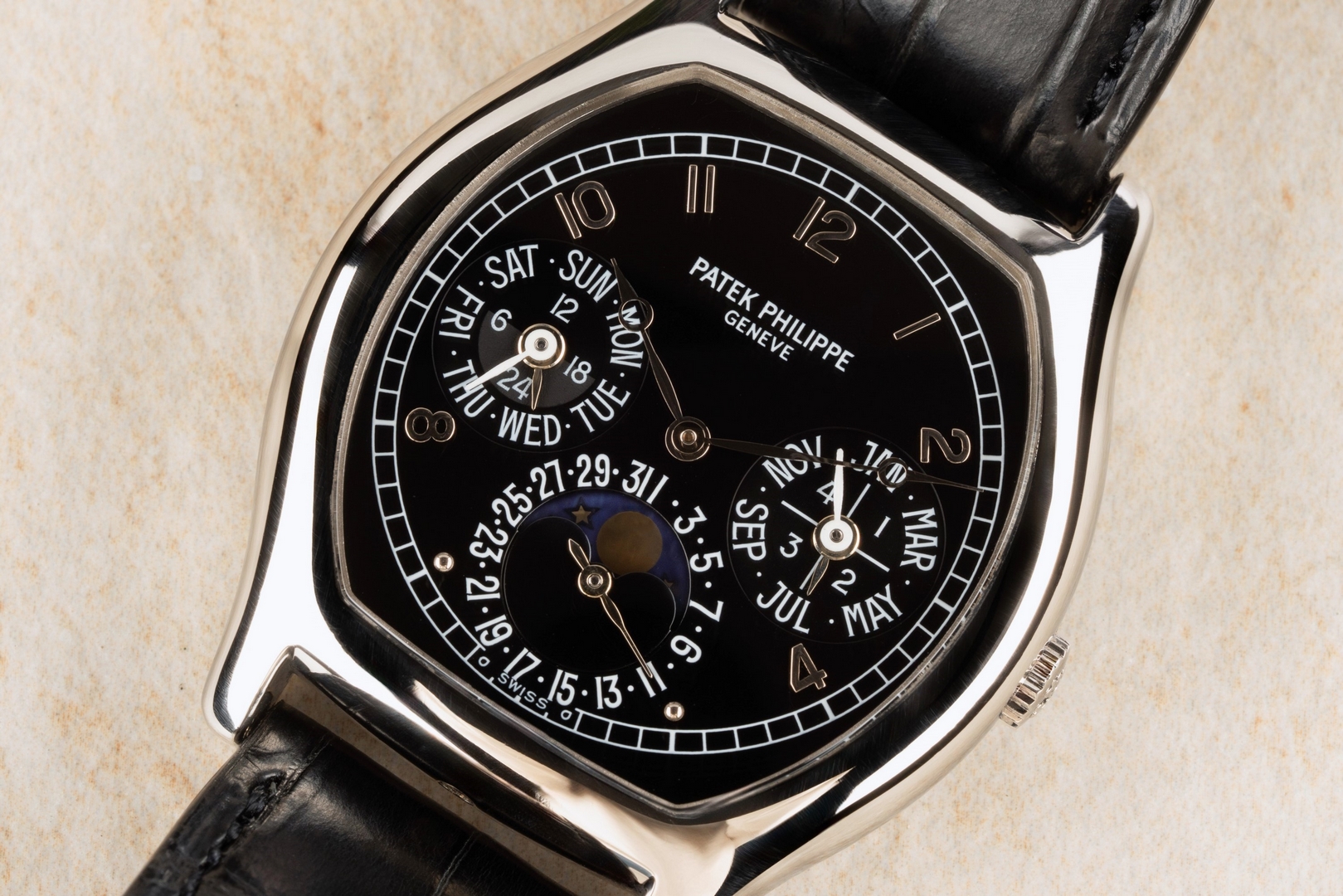 5040P Perpetual Calendar (wonderful condition / top set from Japan / black arabic dial) – Bild 6
