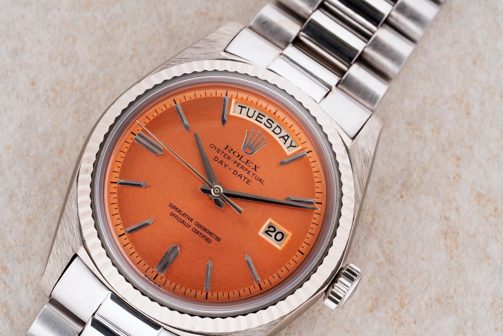 1803 Day-Date (highlight piece / concentric salmon dial / only six known) - Image 5
