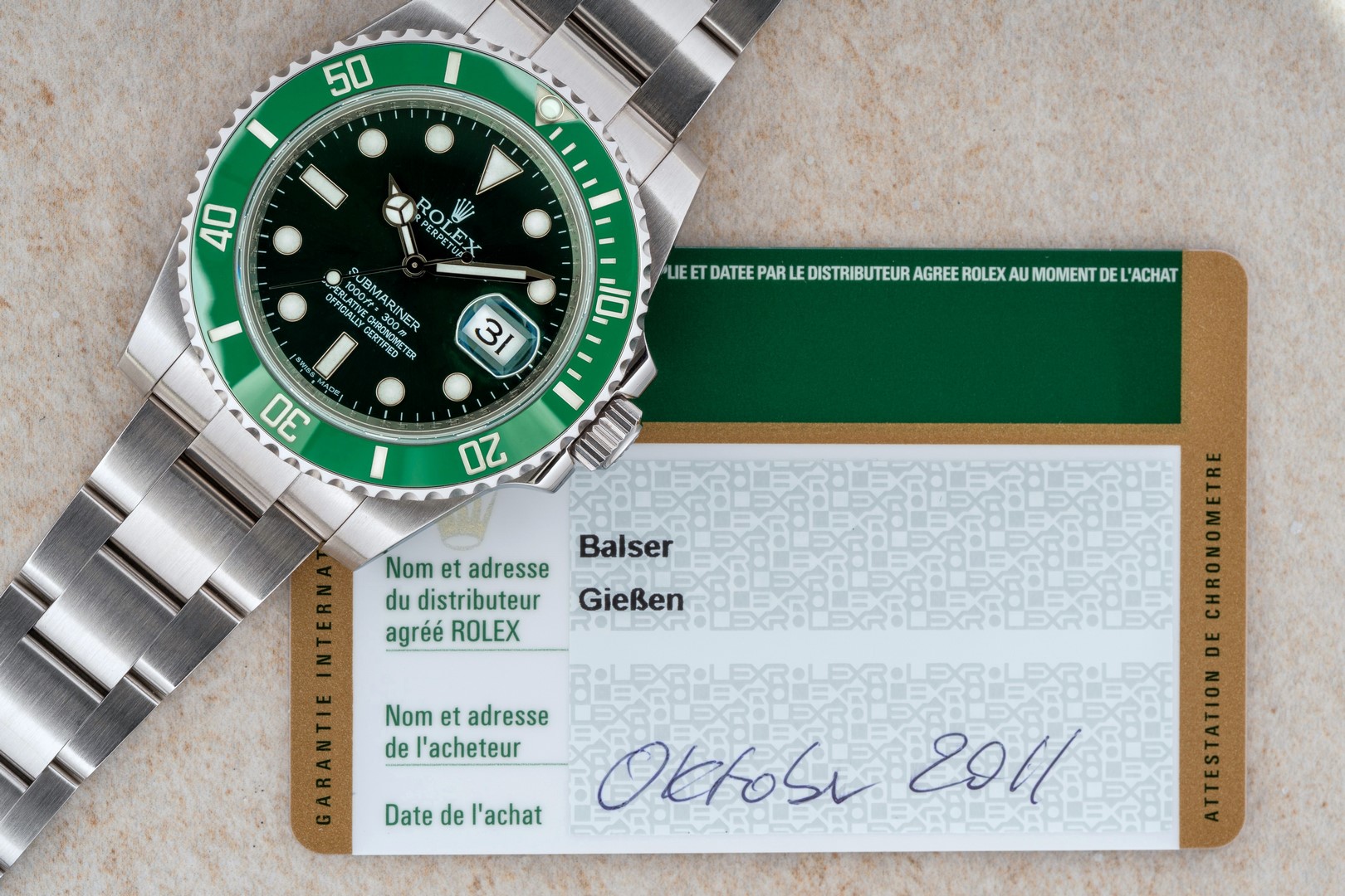 116610LV Submariner Date HULK (full set LC100 Germany / unpolished) – Bild 3