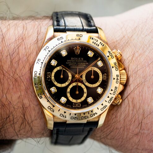 Alternative view of 16518 Daytona (black diamond dial / wonderful patina / full set from New Zealand)