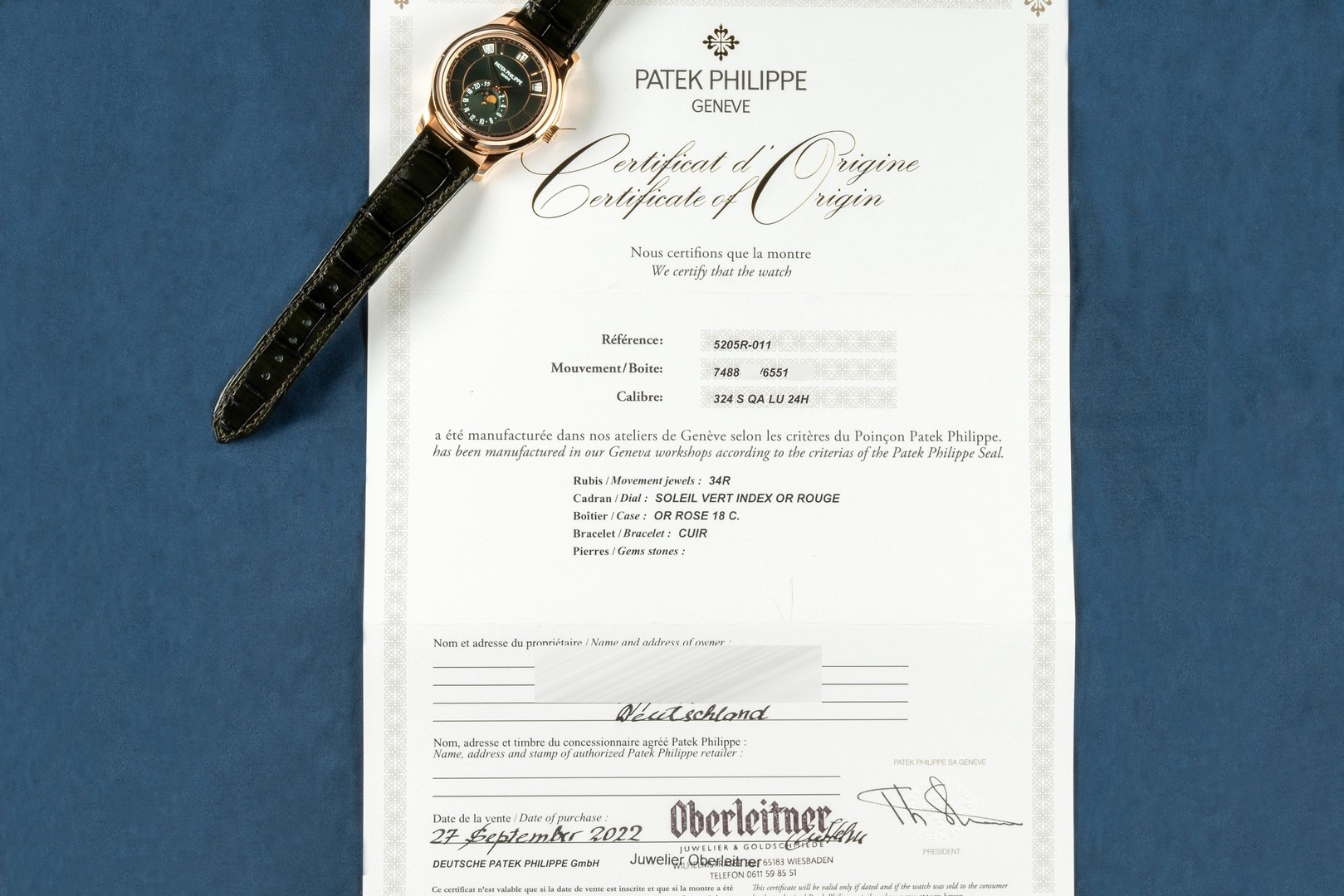 5205R-011 Annual Calendar (2022 germany / top condition / full set / unused strap) - Image 3