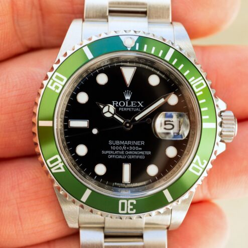 Alternative view of 16610LV Submariner Date (M series / rehaut / LC100 full set / unpolished)