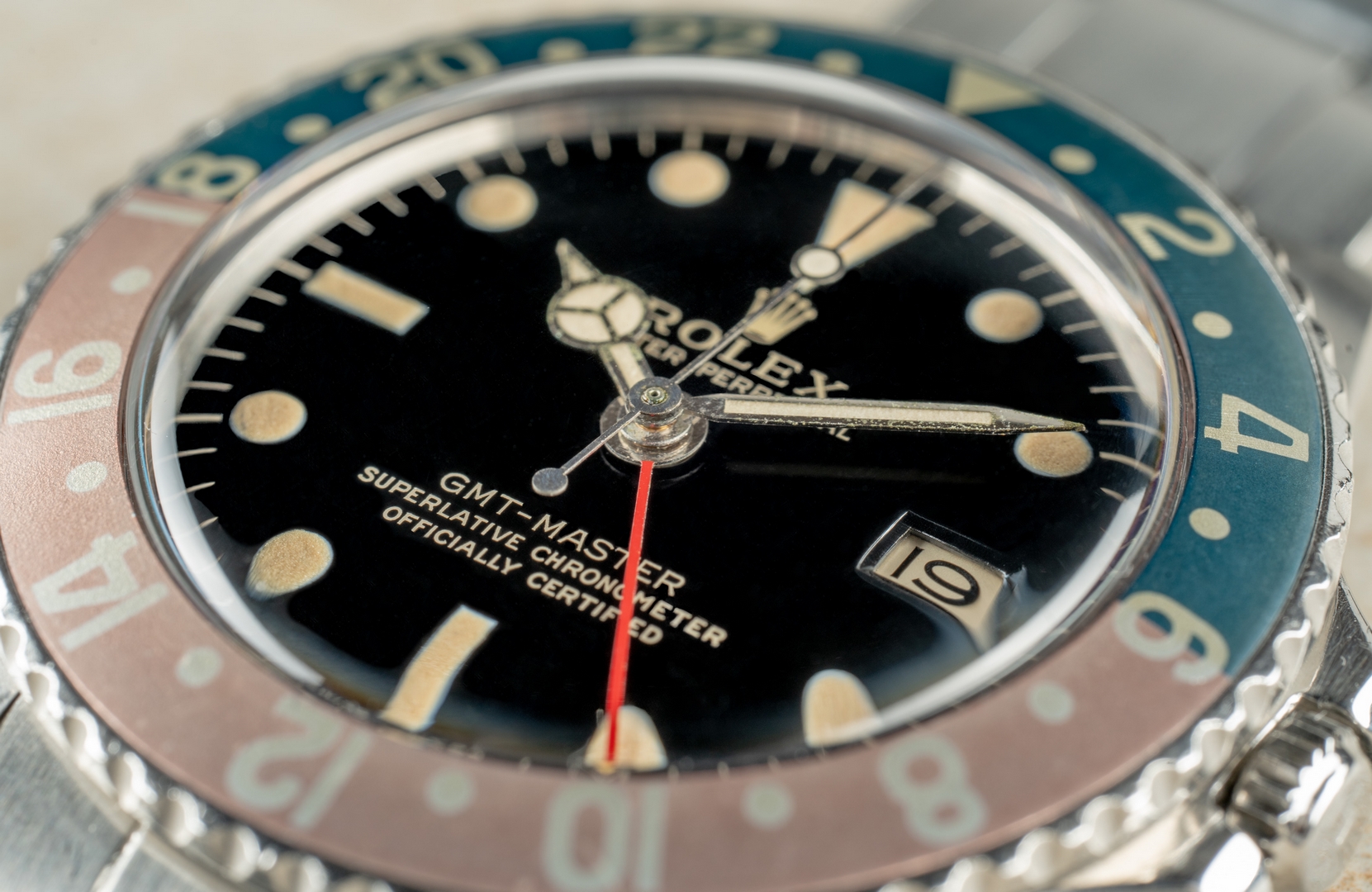 1675 GMT-Master (MIRROR GILT Dial / from 1964 / faded fat font Pepsi) – Bild 8