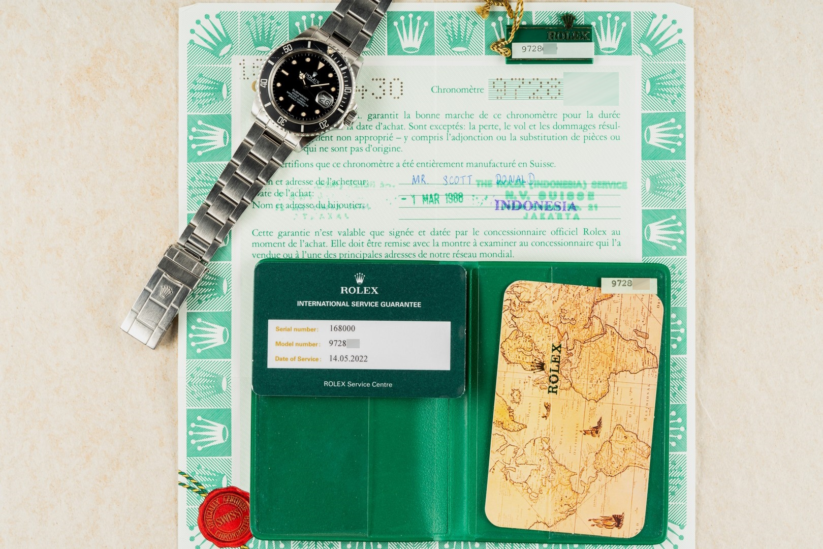 168000 Submariner Date (rare reference / top patina / full set) – Bild 4