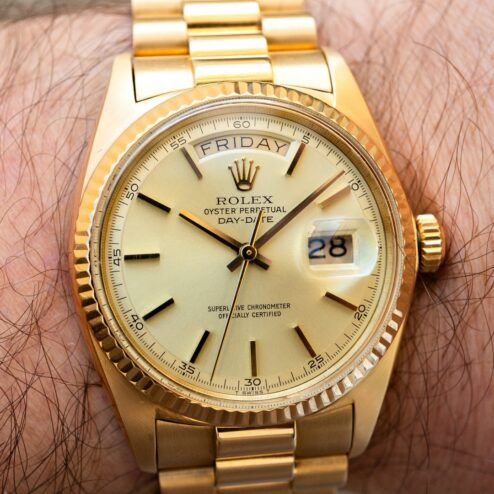 Alternative view of 1803 Day-Date (no lume dial / service papers / nice president bracelet)