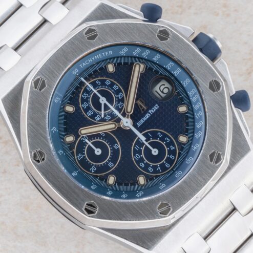 25721ST Royal Oak Offshore (First series BEAST / blue tropical dial / papers and rare box)
