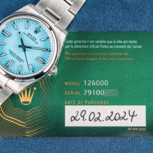 Alternative view of 126000 Oyster Perpetual (Tiffany / 2024 / german full set / new and unworn)