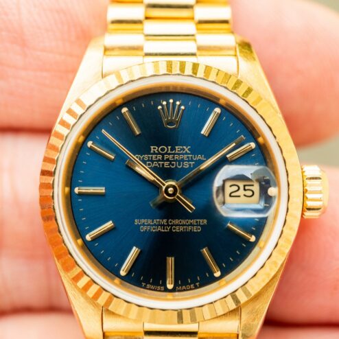 Alternative view of 69178 Lady-Datejust (blue dial / unpolished / full set Munich Germany)