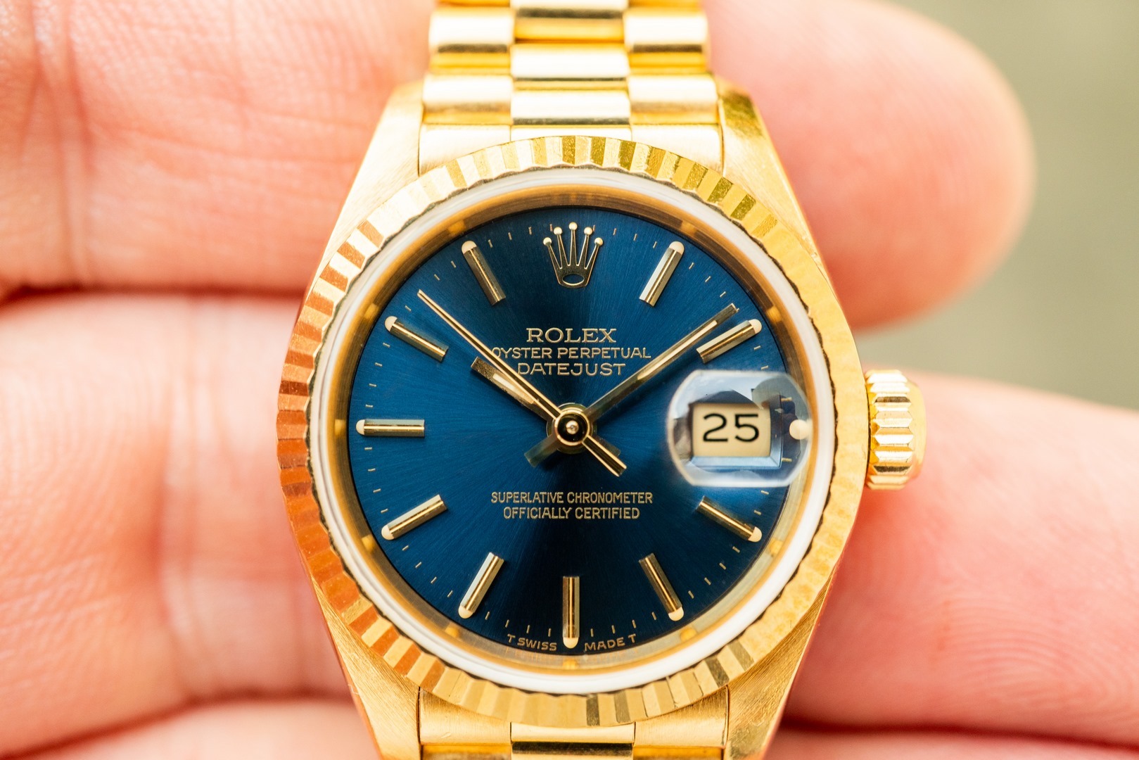 69178 Lady-Datejust (blue dial / unpolished / full set Munich Germany) – Bild 2