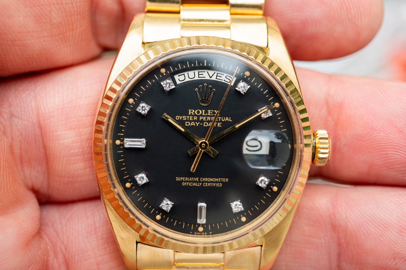 1803 Day-Date (full set Caracas / perfect black dia dial / hidden clasp) – Bild 3
