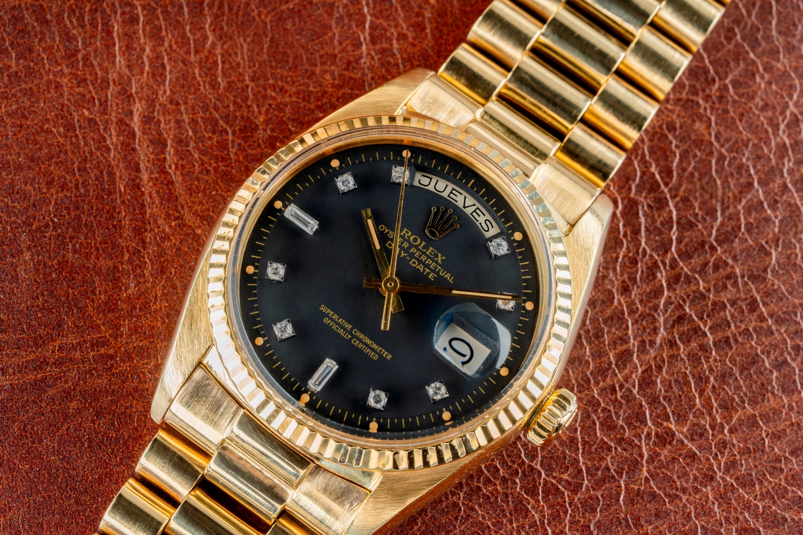 1803 Day-Date (full set Caracas / perfect black dia dial / hidden clasp) – Bild 6
