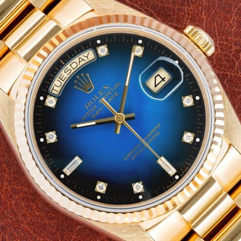 18038 Day-Date (blue vignette or degrade dial / perfect dial / from 1986)