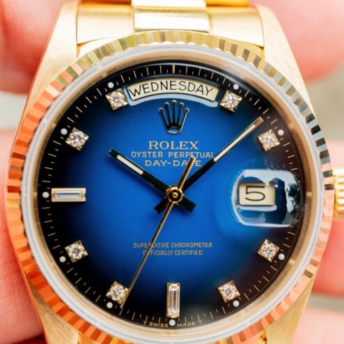 Alternative view of 18038 Day-Date (blue vignette or degrade dial / perfect dial / from 1986)