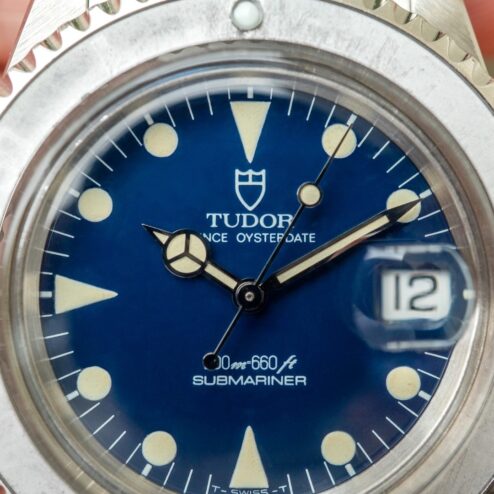 Alternative view of 79090 Submariner Date (blue dial / super patina / faded ghost bezel)