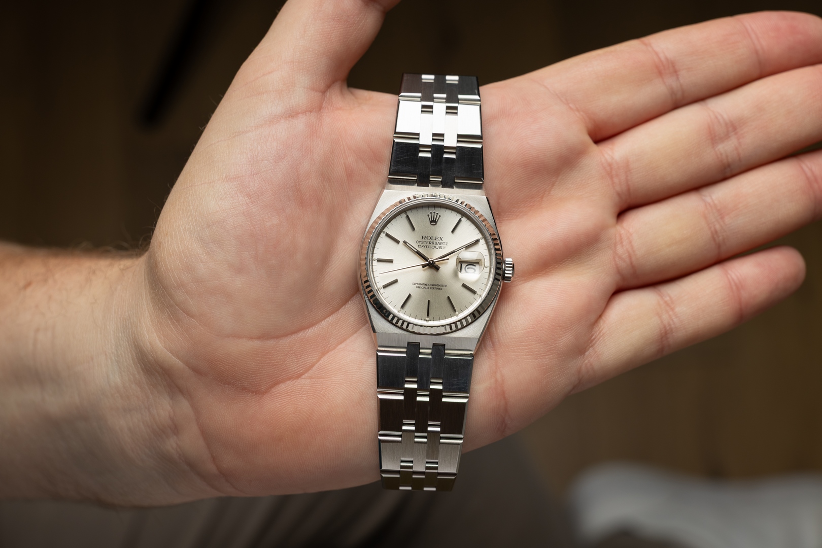 17014 Datejust Oysterquartz (silver sunray dial / service papers from 2020) – Bild 2
