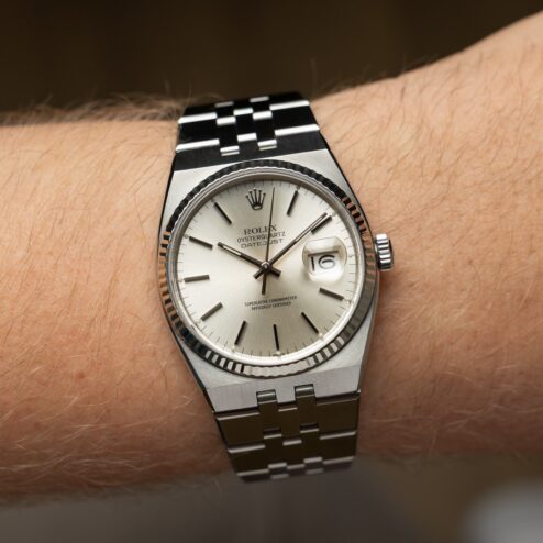 17014 Datejust Oysterquartz (silver sunray dial / service papers from 2020) – Bild 3