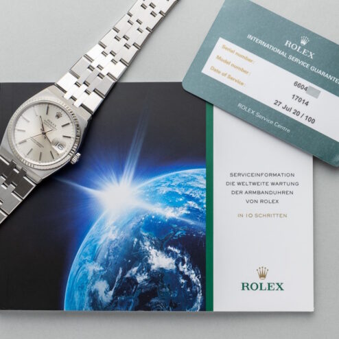 17014 Datejust Oysterquartz (silver sunray dial / service papers from 2020) – Bild 4