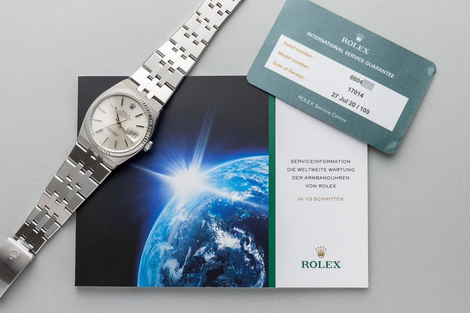17014 Datejust Oysterquartz (silver sunray dial / service papers from 2020) – Bild 4