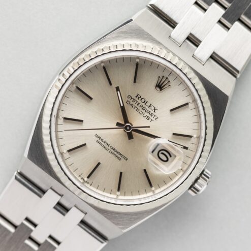 17014 Datejust Oysterquartz (silver sunray dial / service papers from 2020) – Bild 6