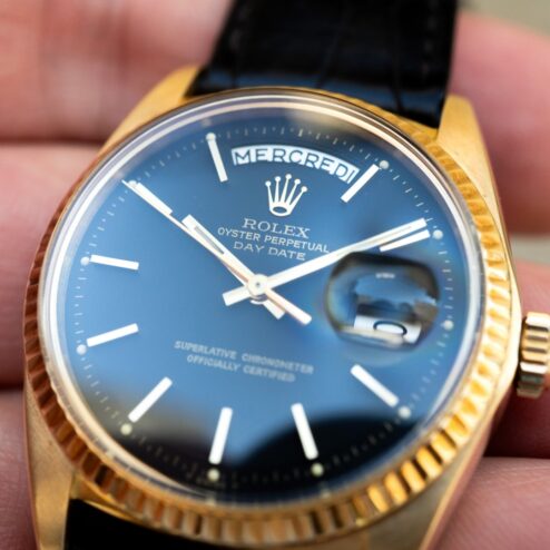 1803 Day-Date (perfect black matte dial / 18 carat buckle / from 1971) – Bild 3