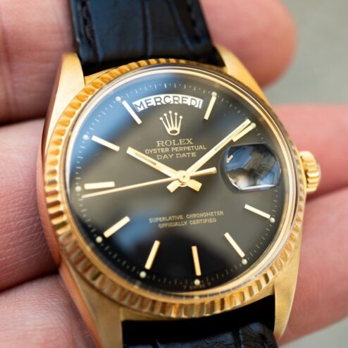 1803 Day-Date (perfect black matte dial / 18 carat buckle / from 1971) – Bild 5