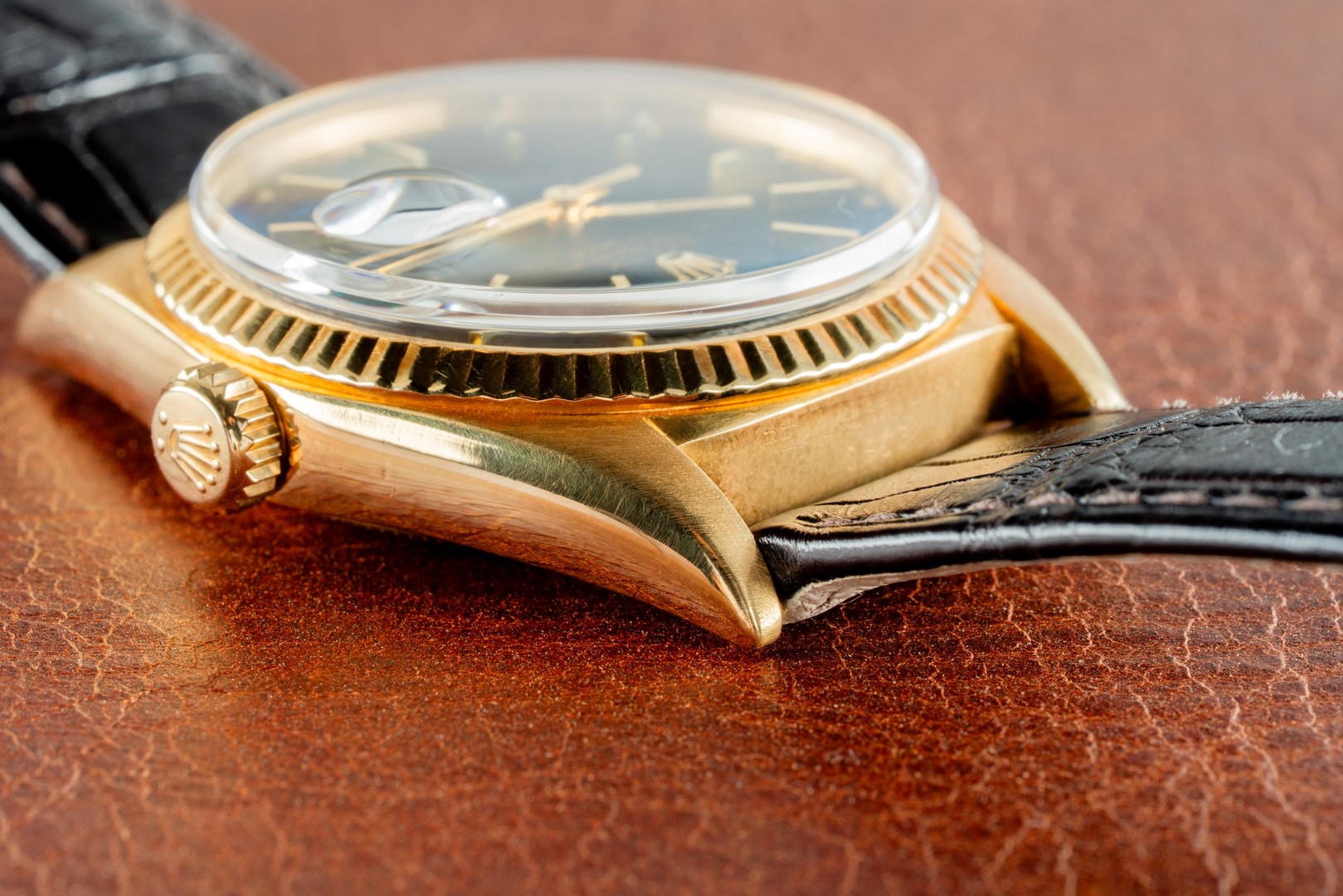1803 Day-Date (perfect black matte dial / 18 carat buckle / from 1971) – Bild 8