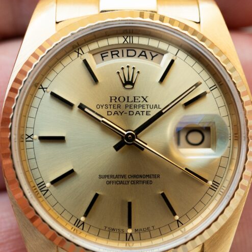 Alternative view of 18038 Day-Date (unpolished thick case / full set / interesting history)