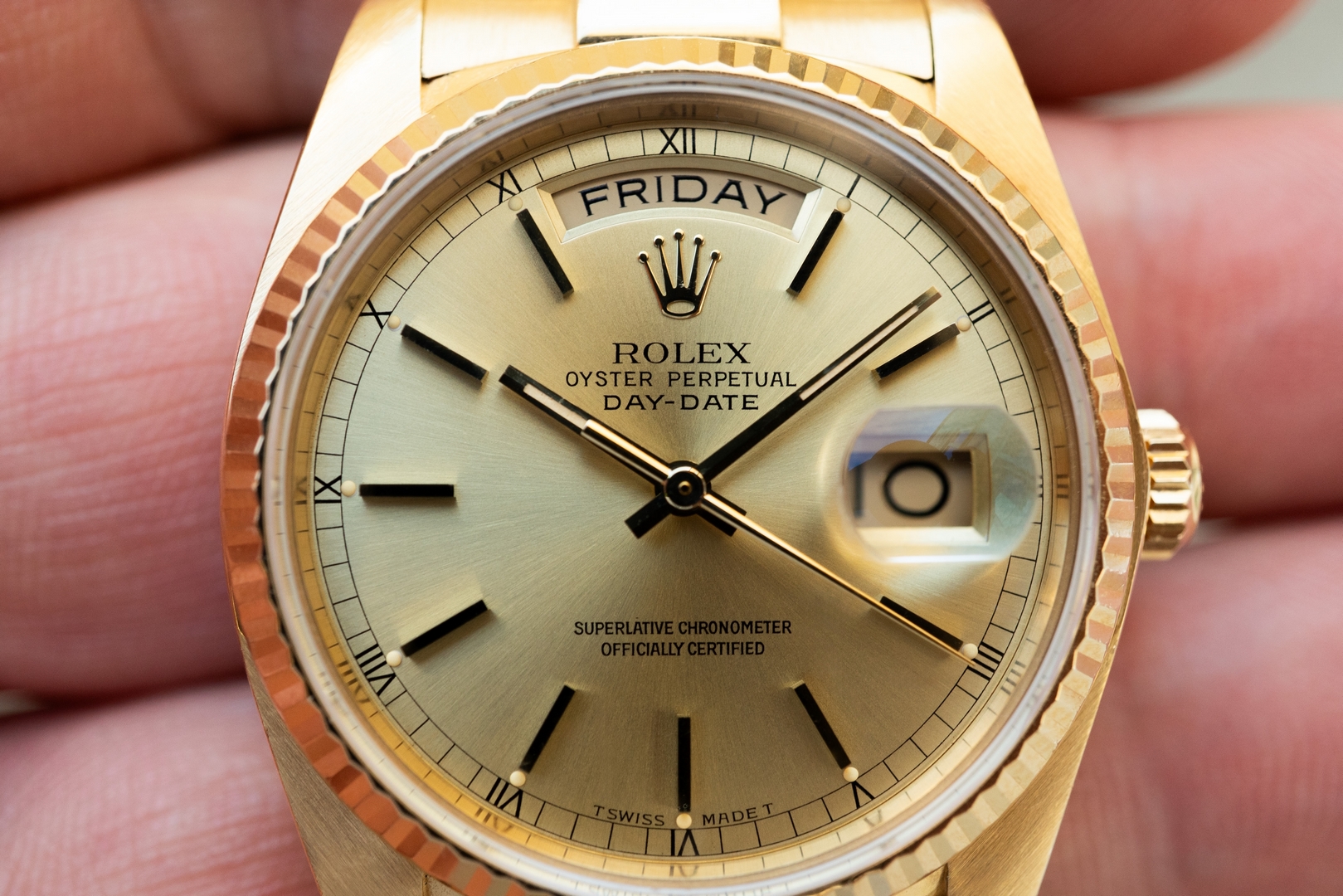 18038 Day-Date (unpolished thick case / full set / interesting history) – Bild 2