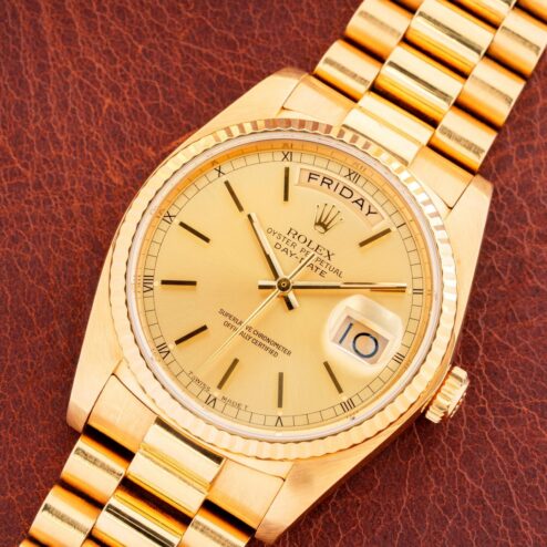 18038 Day-Date (unpolished thick case / full set / interesting history) – Bild 6
